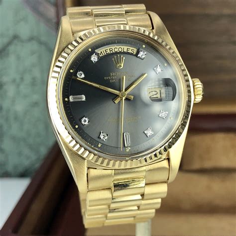 vintage rolex 18k gold day